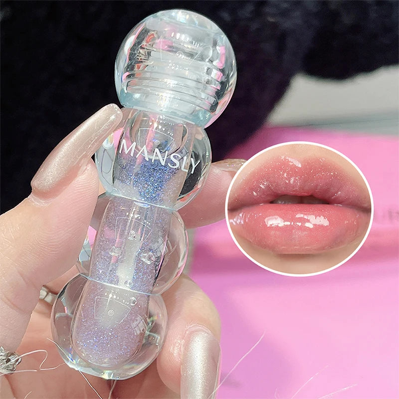 Lip Set Plump Lip Oil long-lasting Moisturizing Lip Gloss Mirror Water natural Transparent No Sticky Gloss Pearl Lip Glaze