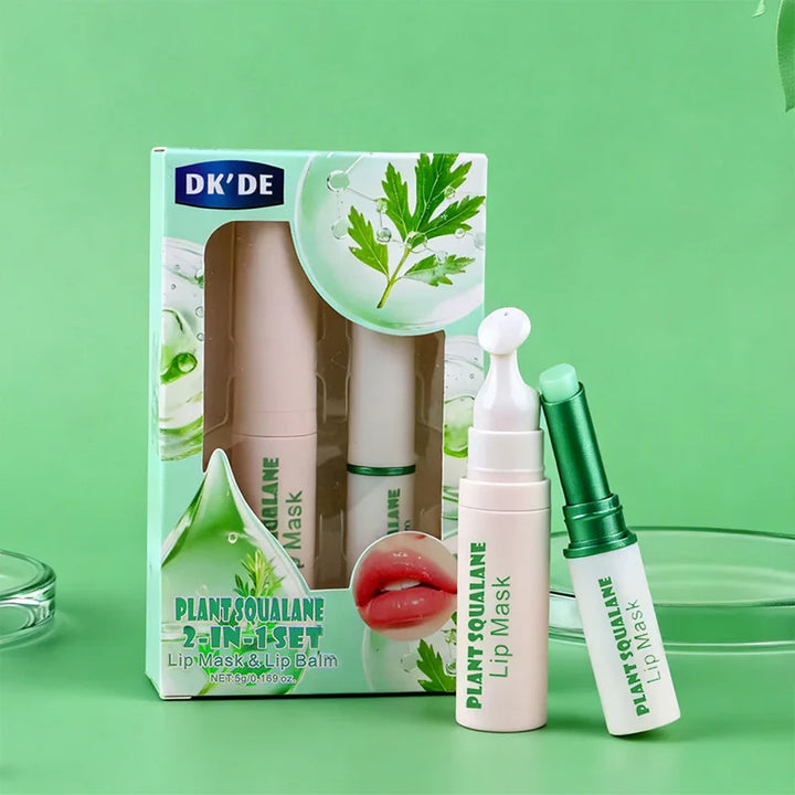 Dk'De Lip Balm+Lip Mask 2in1 Set |   Moisturizing, Soothing, and Long-Lasting Hydration |   3 Colors Available for Selection |   Night Repair Lip Wrinkle Reduction |   Daytime Lip Care to Prevent Chapped Lips
