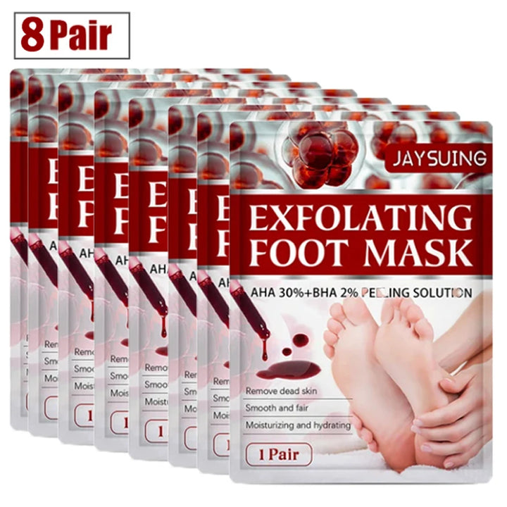 1/4/8 Pairs Exfoliating Feet Peel Mask Pedicure Peeling Dead Skin Remover Socks Foot Care Tool for Wife Husband Perfect Present