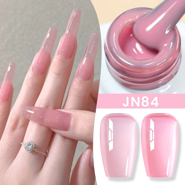BORN PRETTY 10ml Jelly Nude Gel Nail Polish 50 Colors Semi Transparent Nail Art Nail Supplies Soak off UV LED Nails Gel Varnish