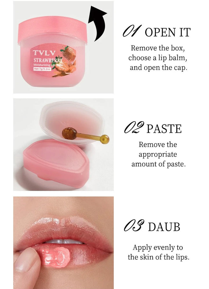 8 Pieces Fruit Extract Lip Balm Set, 24h Moisturizing Hydrating Lip Balm for Dry Chapped Lips, Fade Lip Lines, Plump Glossy Lips