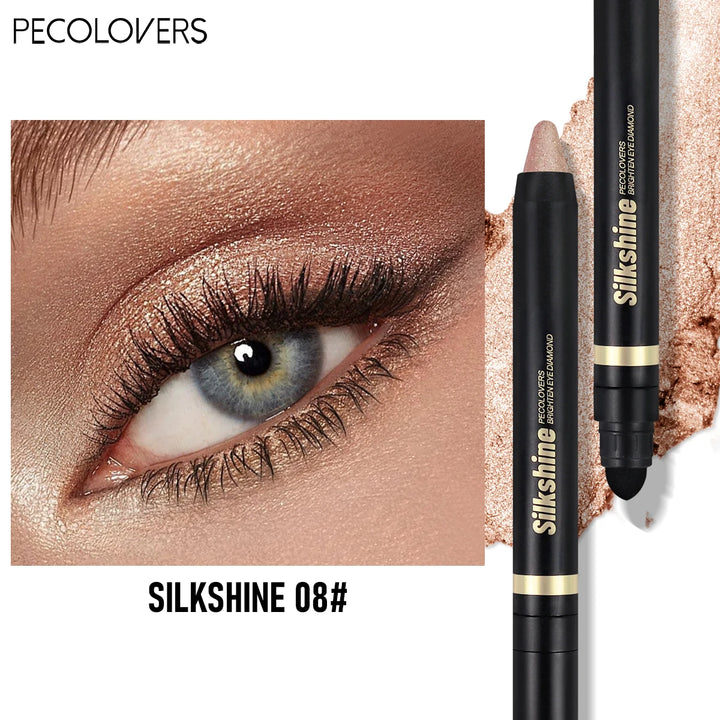Double-head Eyeshadow Stick,Waterproof,Smudge-Proof Eyeliner, Multi-Color Shimmer Palette,Easy Application for Eyes Contouring