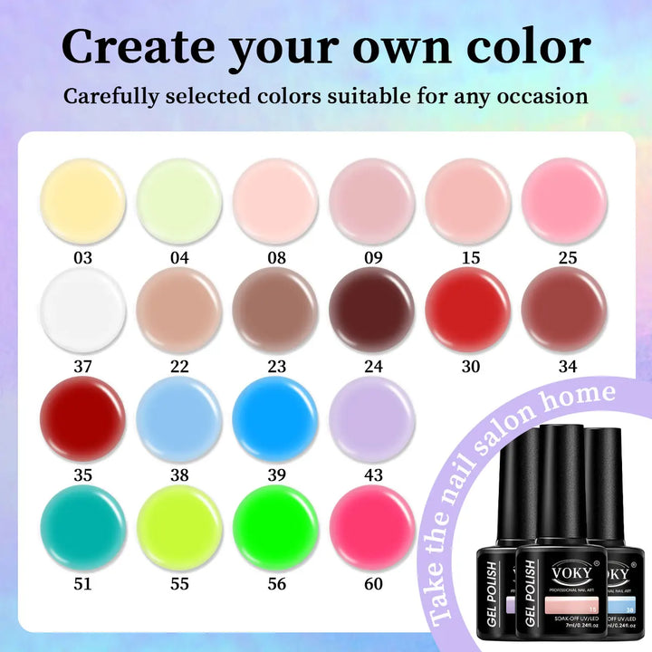 VOKY 6-Piece Set of Nail Gel, Seasonal Fashionable Nail Gel, The Perfect Gift for Ladies to Give During Festivals