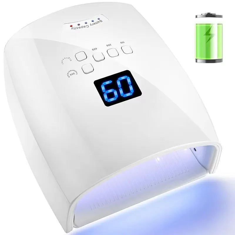 Rechargeable UV LED Nail Lmp, 66W Gel Nail Dryer, Professional Nail tool, 5-gear timing, Suitable for Home and Salon