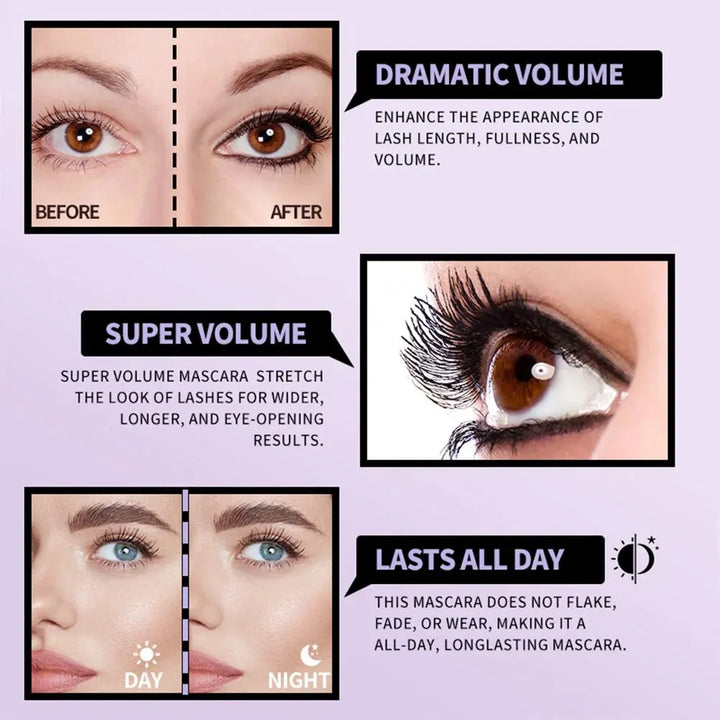 Double-ended Charming Long Mascara Gegebear Natural Curling Long-lasting Waterproof and Sweat-proof Eyelash Primer