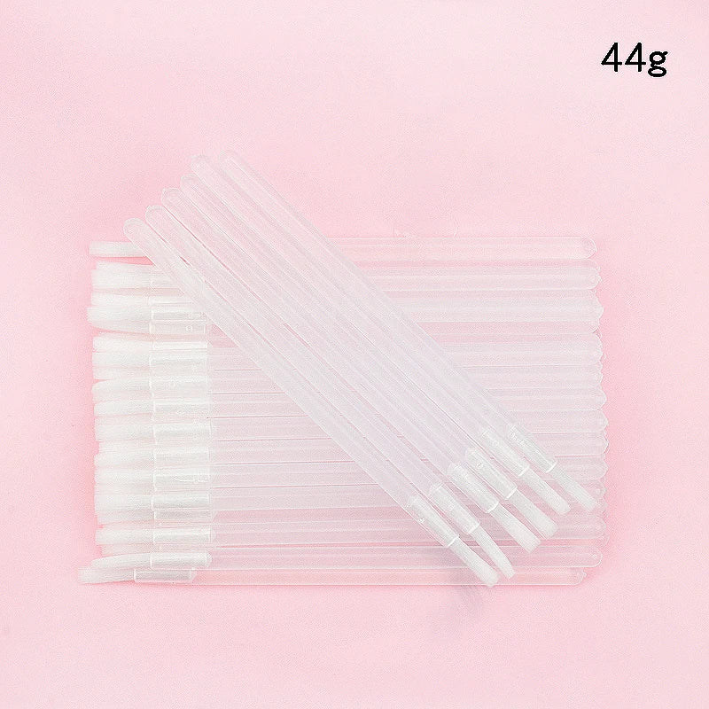 50pcs Disposable Nylon Lip Glossy Brush Lipstick Gloss Wands Applicator Eyeshadow Eyebrow Makeup Brushes Cosmetic Beauty Tools