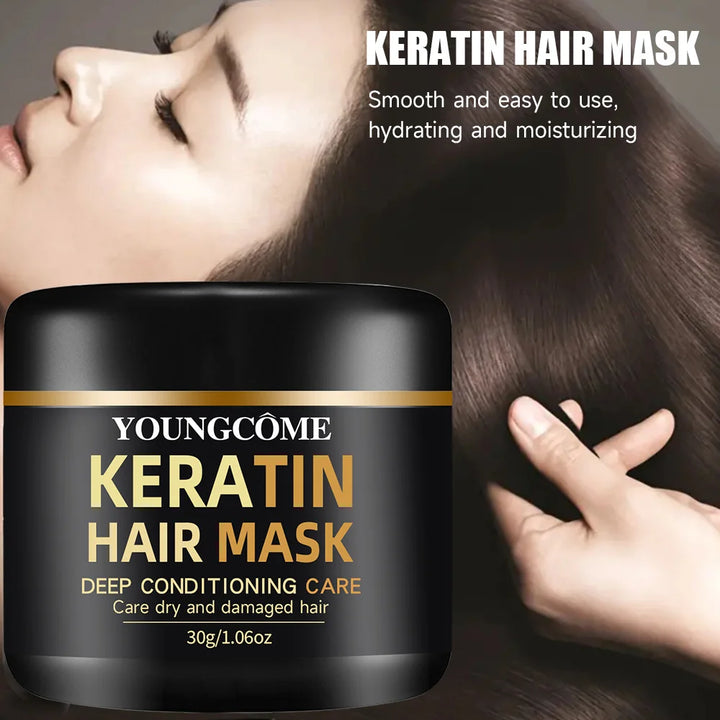 Natural Formula Keratin Hair Mask Repair Damage Dry Split Hair Nourishing Moisturizing Treatment Shiny Deep Hair Care Mask