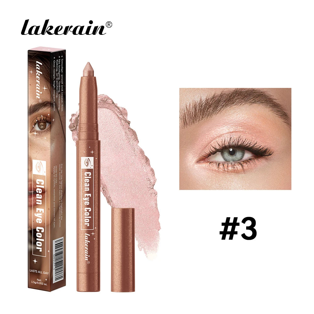 12Colors Metallic Eyeshadow Pencil Glitter Silkworm Liner Pen Highlighter Long Lasting Gold Blue Cream Eye Shadow Stick Makeup