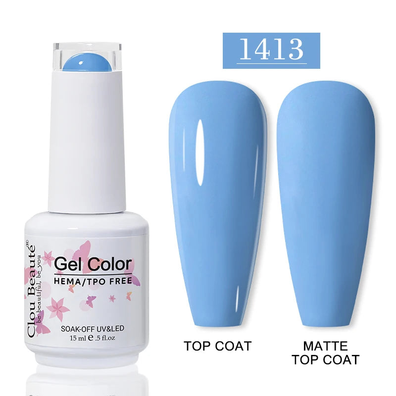 Clou Beaute 15ml HEMA TPO FREE Gel Nail Polish Vernis Semi Permanent UV Nail Art Varnish Lakiery Hybrydowe Manicure Gel Polish