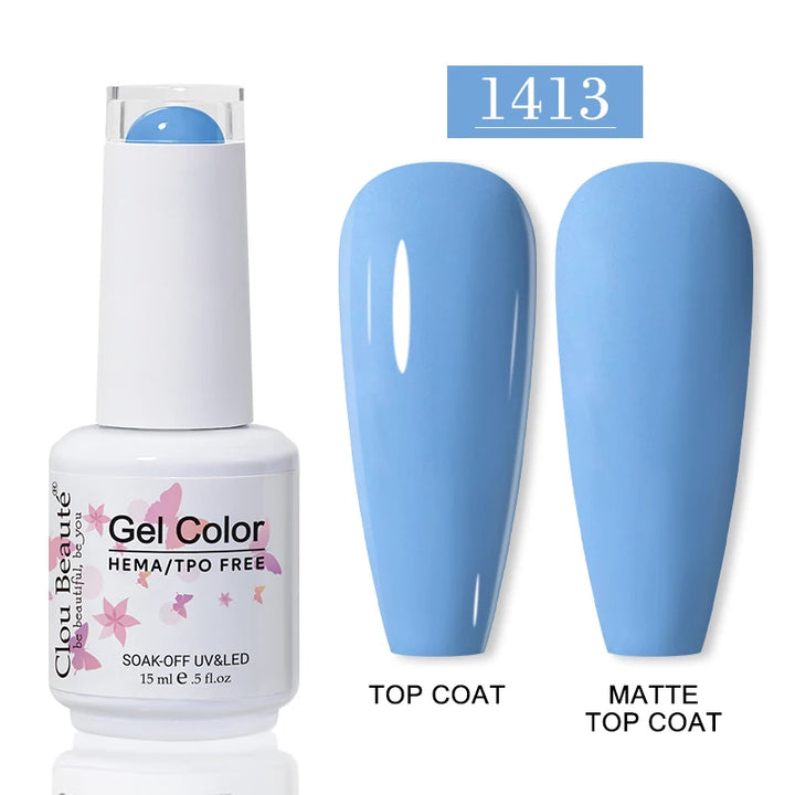 Clou Beaute 15ml HEMA TPO FREE Gel Nail Polish Vernis Semi Permanent UV Nail Art Varnish Lakiery Hybrydowe Manicure Gel Polish