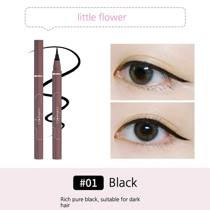 JUDYDOLL Ultra-fine Liquid Eyeliner Skinny Curved Brushwork Long lasting Waterproof Anti Shake Fast Drying Slim Enlarged Eyes
