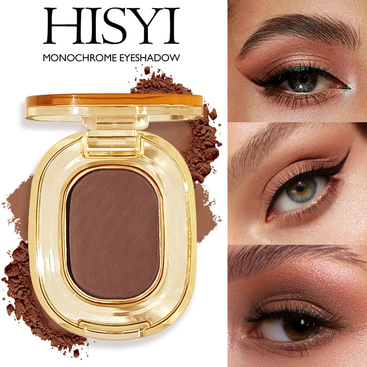 Matte Single Eyeshadow — Brown for Eye Brightening & Face Conceal, Long-Lasting Waterproof, Easy Blend Multi-Look, Xmas & Winter