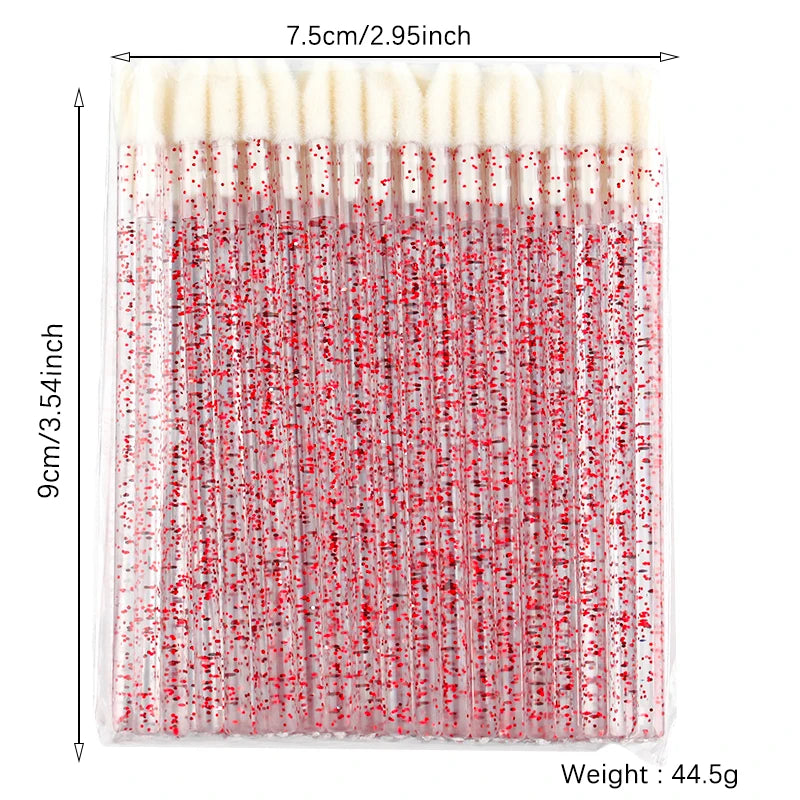 Lanjinglin 5/50 Pcs Lip Brush Reusable Makeup Brushes Lipstick Applicator Wands Eyelashes Extension Tool Beauty Accessories
