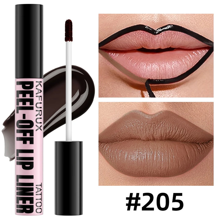 1PC Waterproof Lip Liner Peel Off Lipgloss Long Lasting Matte Lip Tint Pink Brown Contour Tear-off Lip Makeup Lips Stain Gifts