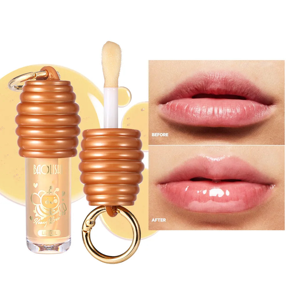 Honey Lip Balm Longlasting Moisturizing Dry Lips Diminishes Lip Lines Plumps Lips With Transparent Pearlescent Lip Care Lip Balm