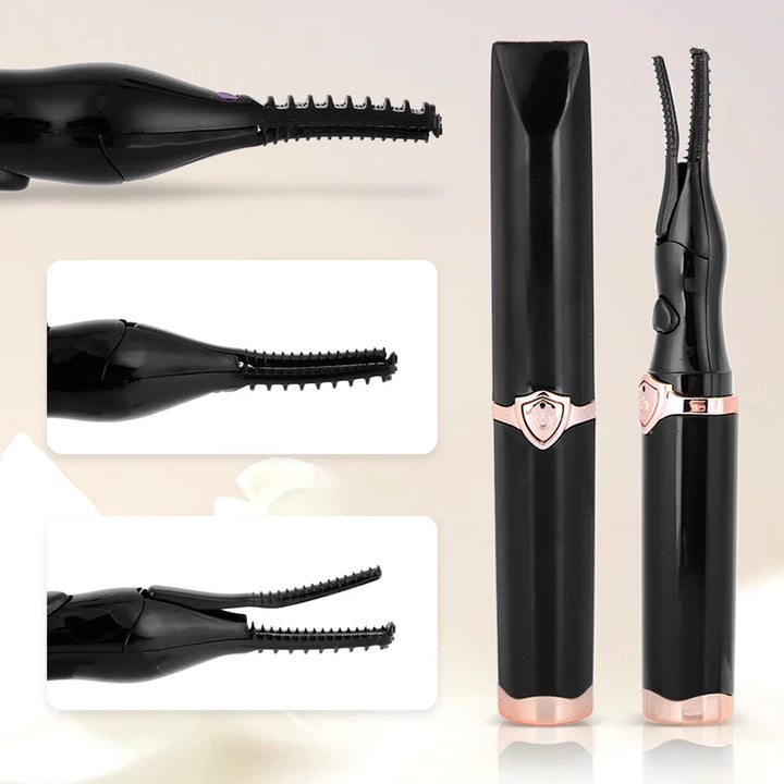 Heated Eyelash Curler USB Rechargeable Electric Eyelash Curler Long Lasting Quick Heating Natural Curl Eyelash Curler