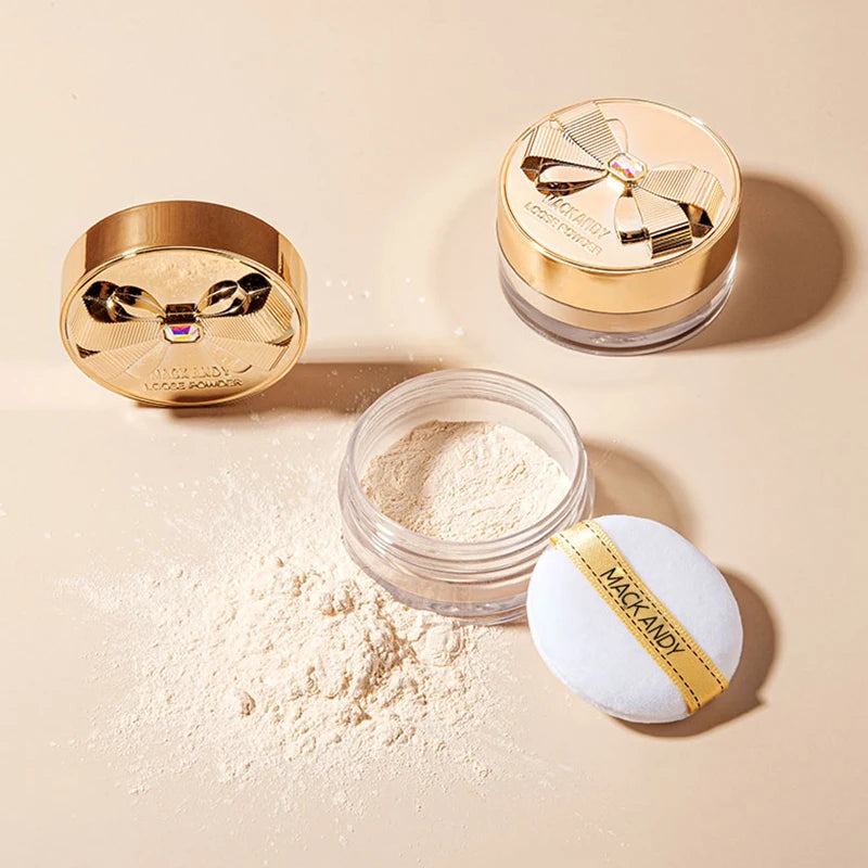 Mack Andy  Lasting Oil Control Pressed Powder Bronzer Natural Brighten Waterproof Loose Translucent Powder Dupes Makeup Women