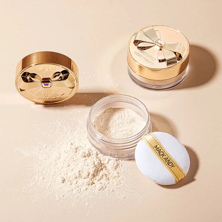 Mack Andy  Lasting Oil Control Pressed Powder Bronzer Natural Brighten Waterproof Loose Translucent Powder Dupes Makeup Women