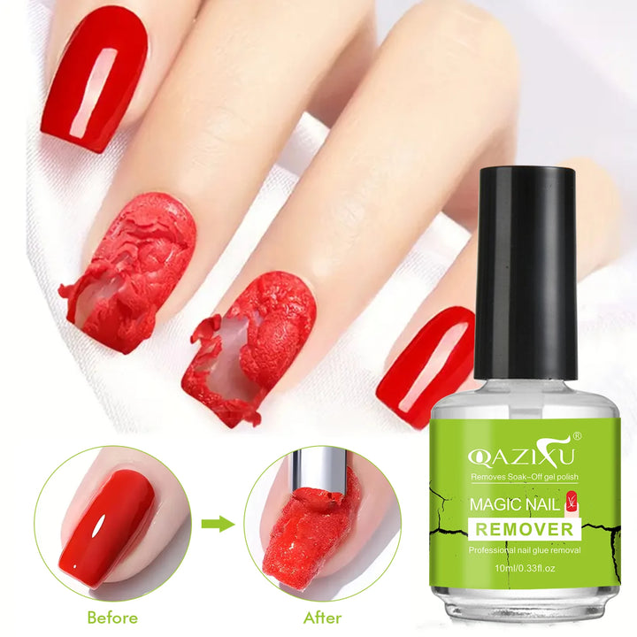 QAZIXU Nail Gel Polish Remover Clean UV Soak Off Quick & Easy Polish Removing Nail Art Tools Suitable for Nails and Fake Nail