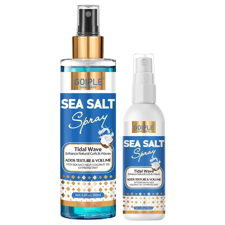 GOIPLE 200ml Sea Salt Spray Moisturizes Conditions Hair Texture Thicknes Beach Surfer Hairspray Mist For Men and Women