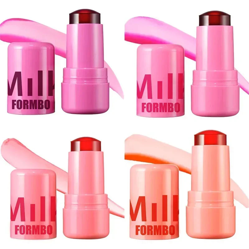 Lip Gloss & Blush,Cooling Water Jelly Tint,Multi Makeup Stick,Cheek Stain,Long-Lasting Hydrating,Transfer Proof,Buildable Rouge