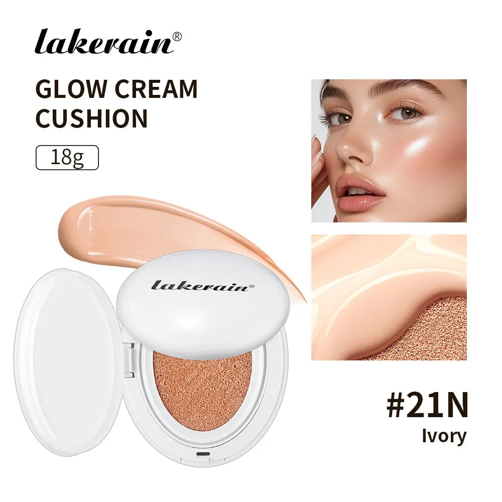 Semi-matte CC Cream Cushion Natural Concealer Whitening Long-lasting Creamy Texture Foundation Face Base Makeup Cosmetics