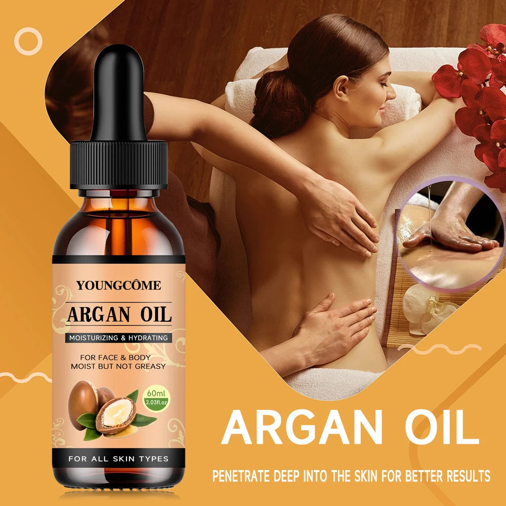Moroccan Argan Oil Hair Serum Lightweight Hair Oil Mist For Split Ends, Frizzy Hair And Flyaways, Hair Oil Repair- Gloss Shine