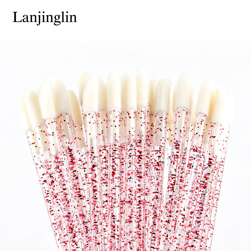 Lanjinglin 5/50 Pcs Lip Brush Reusable Makeup Brushes Lipstick Applicator Wands Eyelashes Extension Tool Beauty Accessories