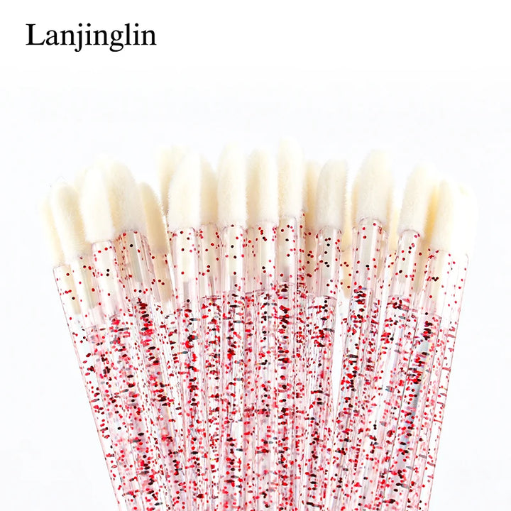Lanjinglin 5/50 Pcs Lip Brush Reusable Makeup Brushes Lipstick Applicator Wands Eyelashes Extension Tool Beauty Accessories