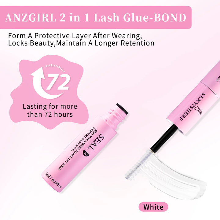 Lash Bond and Seal 10ml Individual Lashes Glue and Seal Super Strong Hold Lash Extension and Lash Glue Remover 5ml Kit