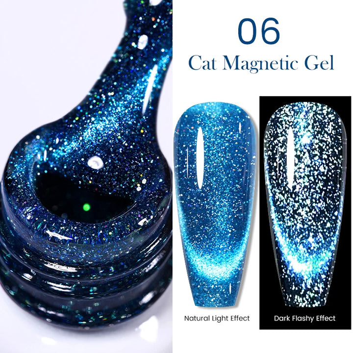 BORN PRETTY Sparkling Glass Bead Cat Magnetic Gel Nail Polish Flash White Spar Red Color Semi Permanent Soak Off UV Gel Varnish