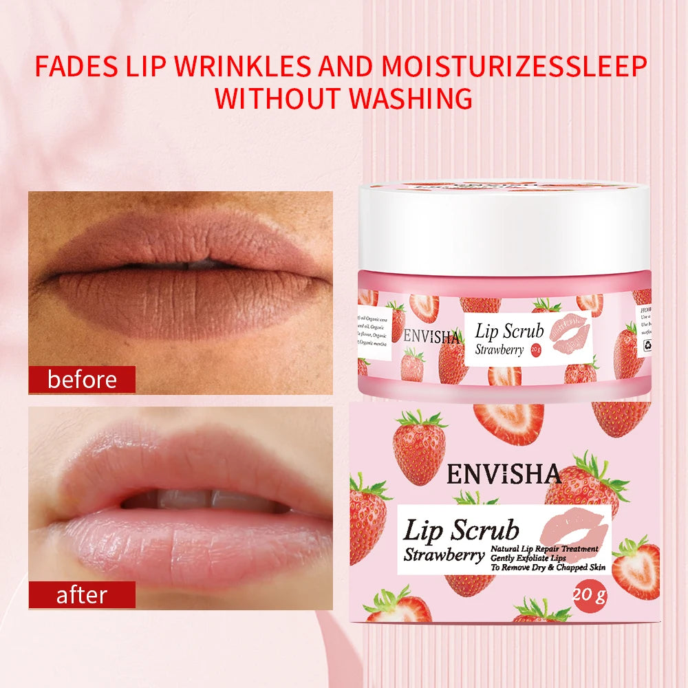 ENVISHA Beauty Health Lip Mask Skin Care Sleep Hydrated Maintenance Lip Scrub Cream Anti Drying Nourish Protect Exfoliating