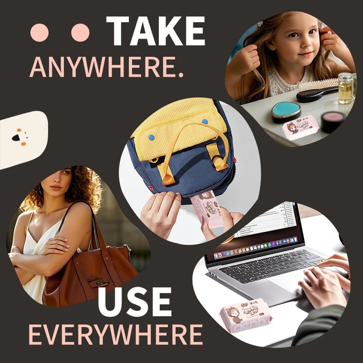 Hypoallergenic Hand & Mouth Wipes, 64 Sheets Thick & Moisturizing Cloth, Portable Travel Pack (8 Packs) for Sensitive Skin