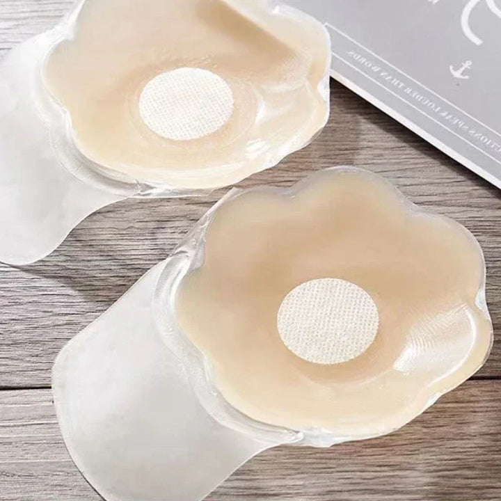 1 Pair Silicone Up Bra Sticker Waterproof Nipple Cover Lift Adhesive Invisible Bra Breast Pasty Women Chest Petals Reusable Bras