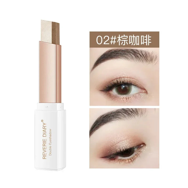 6 Colors Double Color Glitter Eye Shadow Stick Matte Eyeshadow Makeup Waterproof Bicolor Shimmer Cosmetics Beauty Makeup Tools