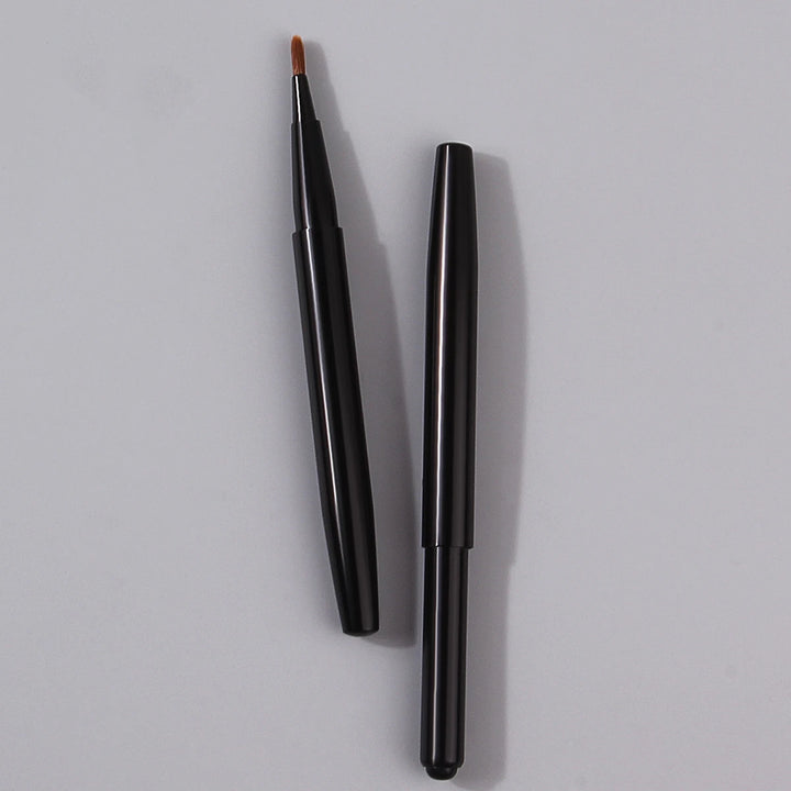 2PCS New portable retractable soft bristle lip brush with lid, makeup special lipstick brush, multi-functional beauty tool