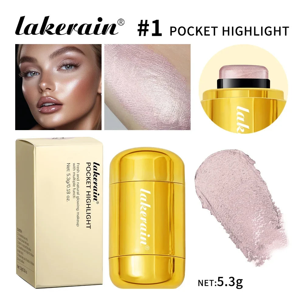 Pearl Peach Cheek Highlight Blush Stick Bronzers Contouring Shimmer Rouge Cream Glowing Brightening Skin Tone Cosmetics Tubes