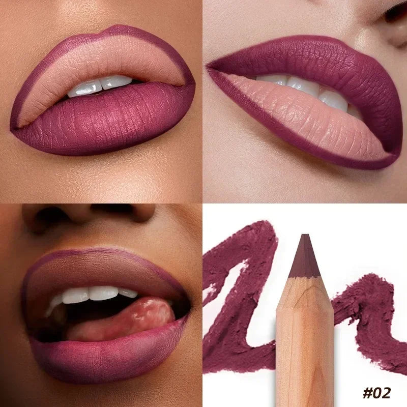 Matte 8-colors Lip Liner Pencil Lip Contour Lipstick Pen Nude Brown Lipstick Pencil Natural Lasting Waterproof Lipliner Makeup