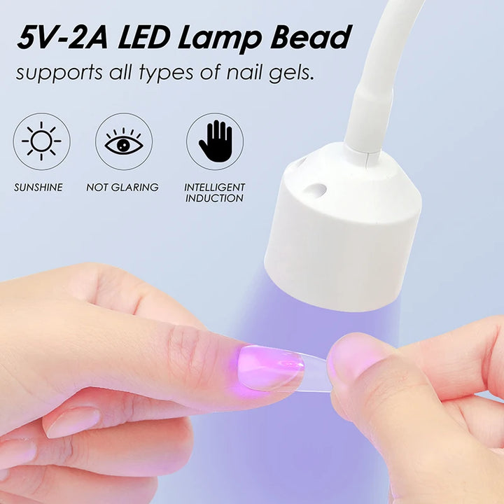 Mini USB UV/LED Light for Gel Nails 360 Degree Freely Adjustable Tube Nail Dryer Convenient UV Lamp For Nails Art Decoration