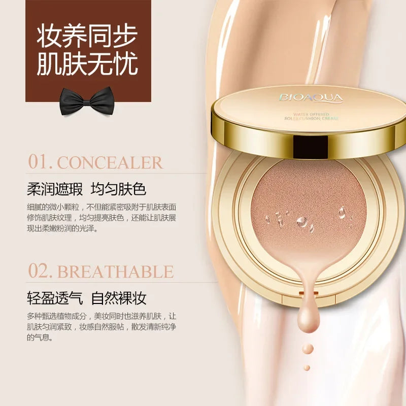 BIOAQUA Air Cushion BB Cream Brighten Concealer Moisturizer Foundation Face Whitening Makeup Facial Base Perfect Cover Cosmetics