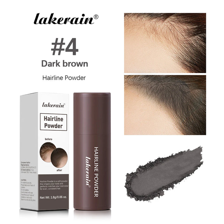 Lakerain Hairline Powder Filling Hair and Eyebrows Gaps Naturally Modify Long Lasting Holding Waterproof Sweat-proof Fine Powder