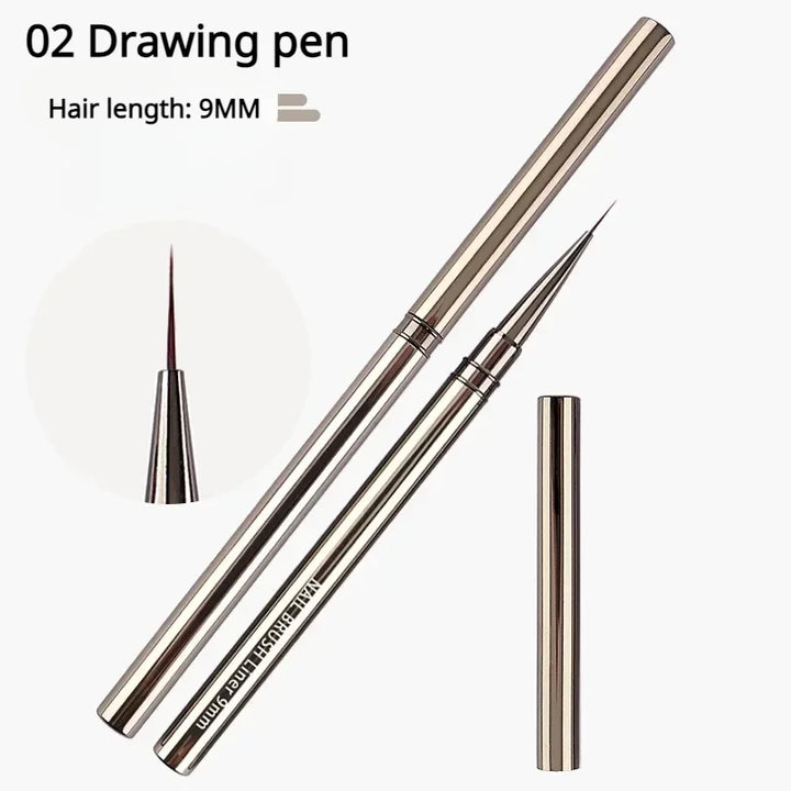 Nails Art Liner Brushes Elongated Lines Striping Drawing Painting  6/9/12/15/18/25mm Nail Design Pen Professional Manicure Tool