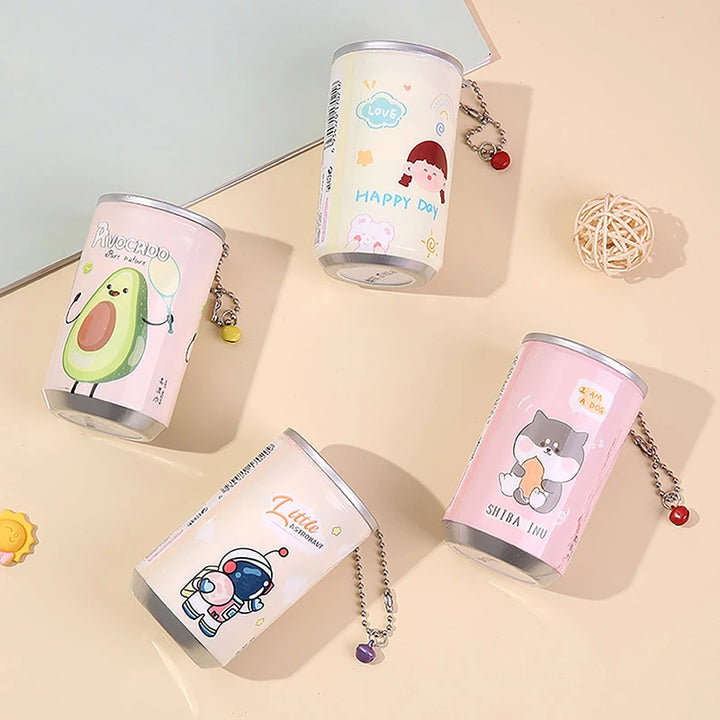 Canned Wet Wipes Portable Children Barreled Cans 30 Sheets Cleaning Cloths Creative Cartoon Chain Cute Small Bell〔YY32〕