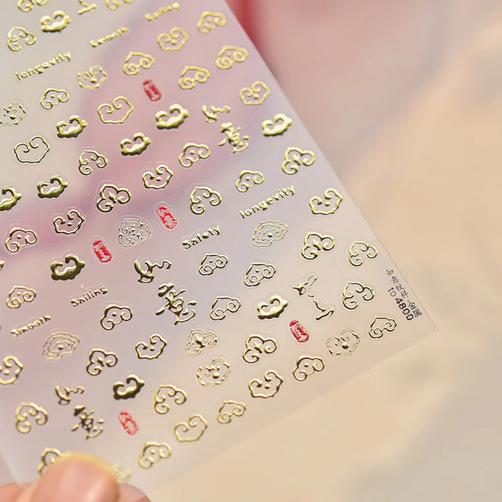 1 piece 5D color crystal star nail stickers high quality love shiny silver hollow smear rainbow flower jelly design nail sticker