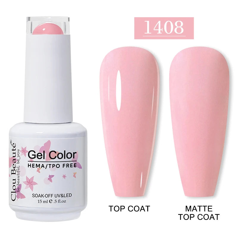 Clou Beaute 15ml HEMA TPO FREE Gel Nail Polish Vernis Semi Permanent UV Nail Art Varnish Lakiery Hybrydowe Manicure Gel Polish