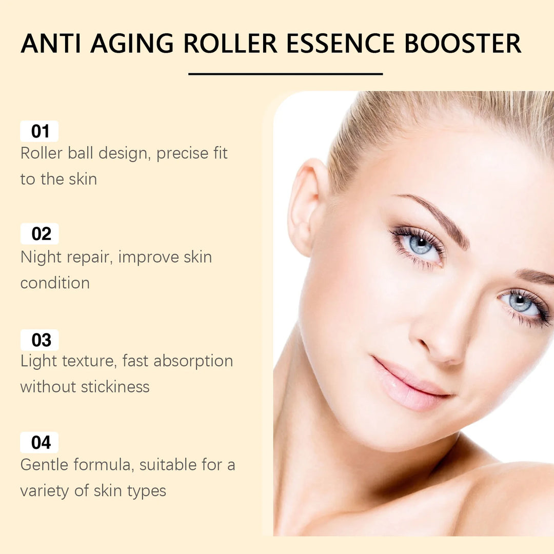 Anti Aging Roller Essence Bee Venom Booster Hyaluronic Acid Skin Firming Fine Lines Improvement  Facial Massage Skincare Serum
