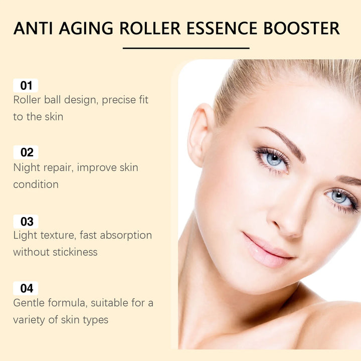 Anti Aging Roller Essence Bee Venom Booster Hyaluronic Acid Skin Firming Fine Lines Improvement  Facial Massage Skincare Serum