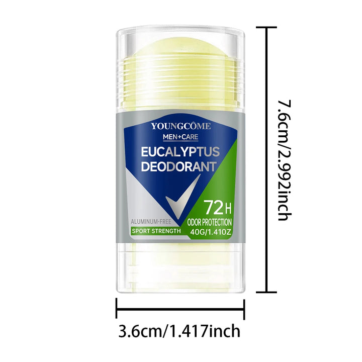 Deodorant for Men Roll-on Bottle Reduce Sweating Odor Remover Underarm Body Deodorant Stick Fast Dry Lasting Portable Refresh
