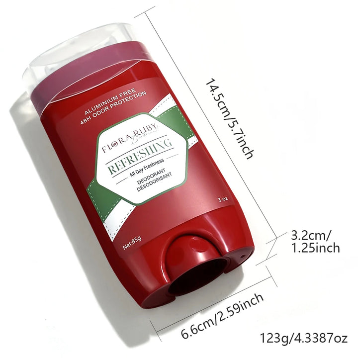 Aluminum Free Deodorant for Men,48H Odor Protection,48H Freshness & Lasting,with Sandalwood Cedarwood Scent,85g/3OZ