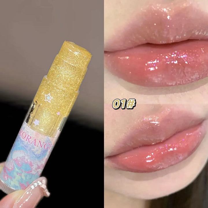 Herorange Glitter Star Lip Balm Moisturizing Repair Shiny Plump Lips Multi-Use for Daily Base Makeup
